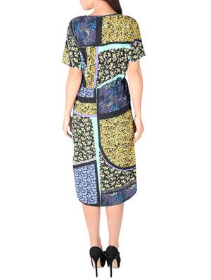 blue printed crepe dress - 12920217 - Standard Image - 3