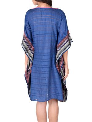 blue printed cotton kaftan - 12920225 - Standard Image - 3
