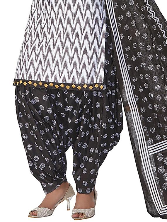 white unstitched patiyala suits - 12933877 - Zoom Image - 3