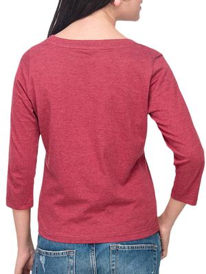 round neck solid melange tee - 1294537 - Standard Image - 3
