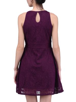 floral laced flared dress - 1294694 - Standard Image - 3