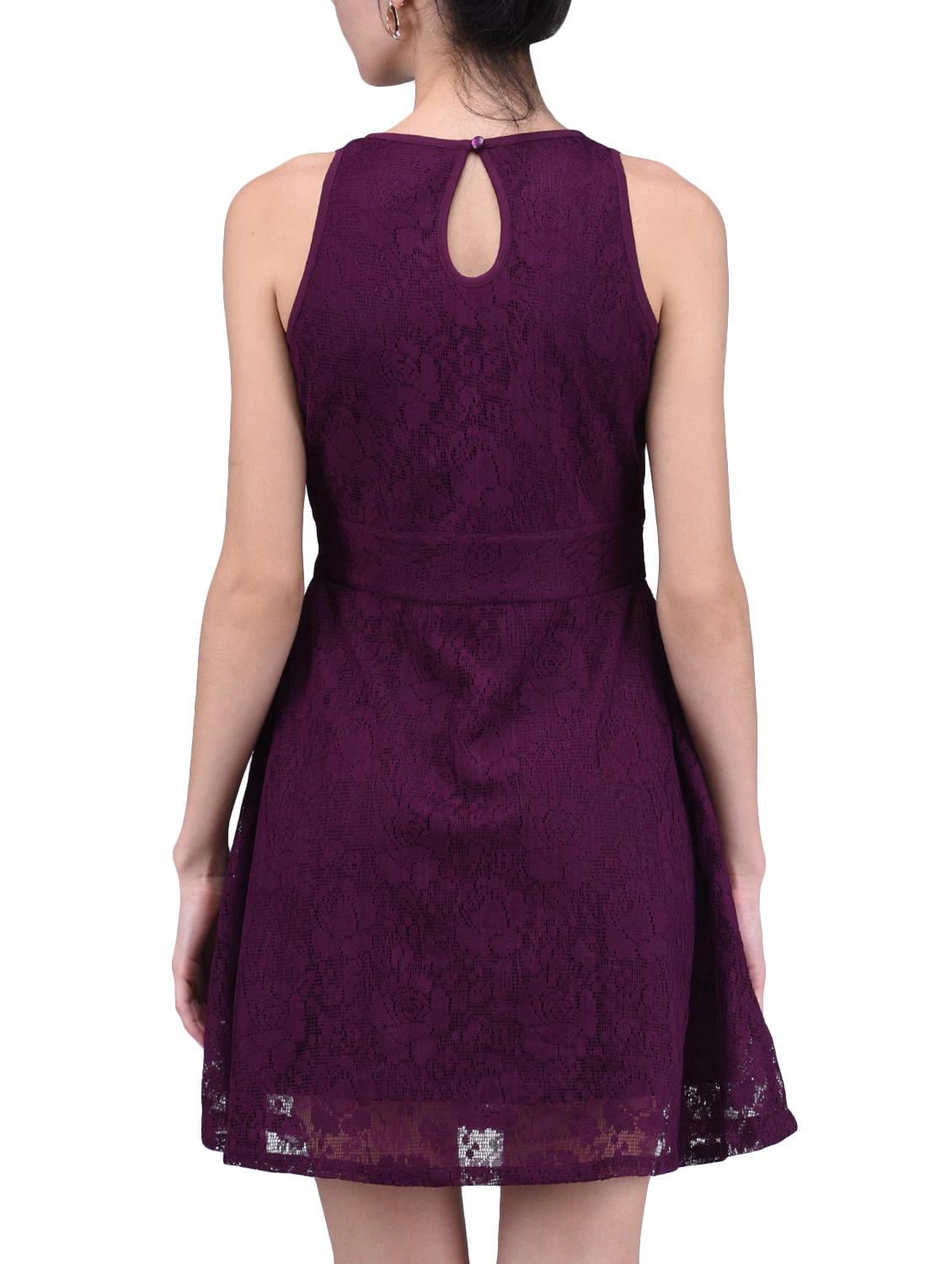 floral laced flared dress - 1294694 - Zoom Image - 3