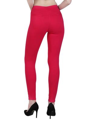 red cotton jegging - 12958438 - Standard Image - 3