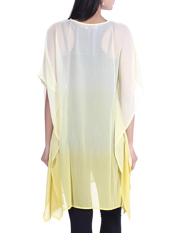 white cotton kaftan - 12962680 - Zoom Image - 3