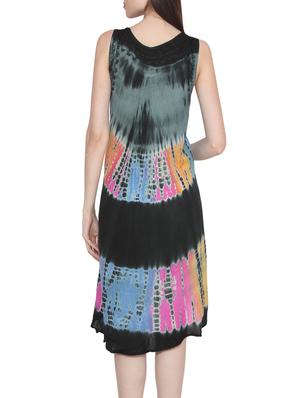 black printed viscose dress - 12970259 - Standard Image - 3