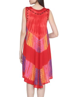 red printed viscose dress - 12970260 - Standard Image - 3