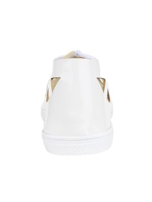 white faux leather laceup sandals - 12970979 - Standard Image - 3