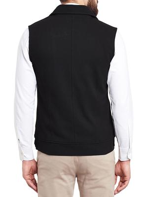 black cotton casual jacket - 12971499 - Standard Image - 3