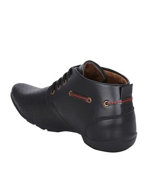 black leatherette low ankle boot - 12973536 - Standard Image - 3
