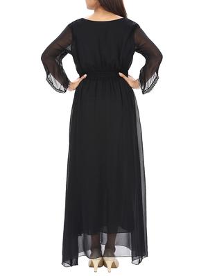 black embellished chiffon dress - 12976984 - Standard Image - 3