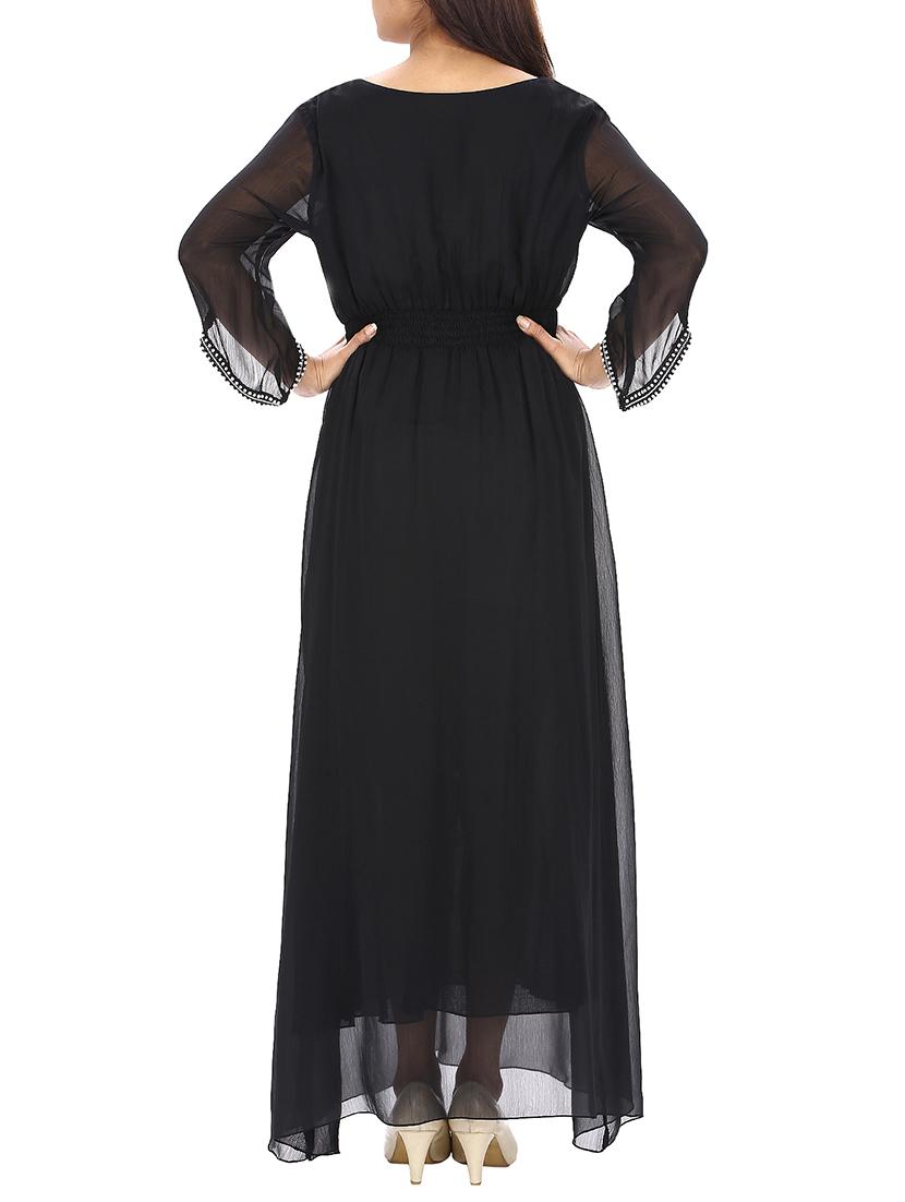 black embellished chiffon dress - 12976984 - Zoom Image - 3