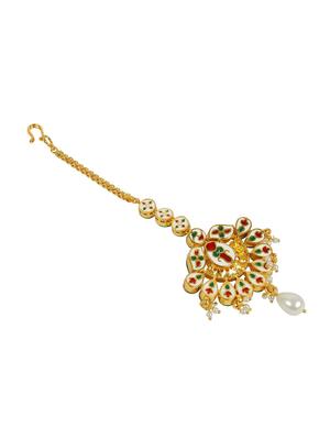 gold tone maangteeka - 12978278 - Standard Image - 3