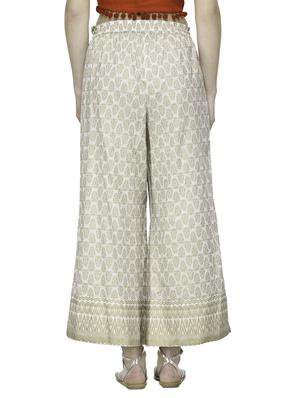white cotton palazzos - 12980548 - Standard Image - 3