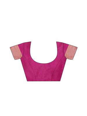 magenta art silk woven saree with blouse - 12981239 - Standard Image - 3
