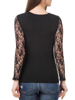 lace panel cut out detail top - 12983110 - Standard Image - 3