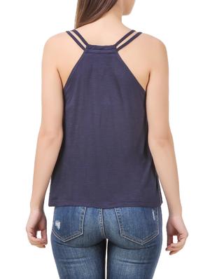 navy blue cotton tank top - 12983118 - Standard Image - 3