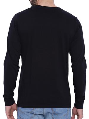 black cotton striped t-shirt - 12989381 - Standard Image - 3