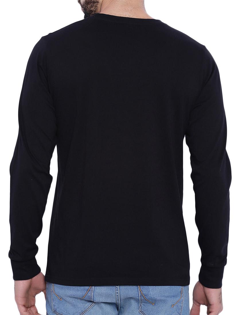 black cotton striped t-shirt - 12989381 - Zoom Image - 3