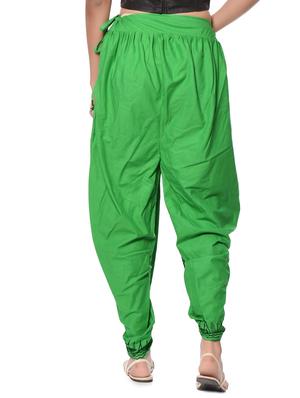 green cotton dhoti salwar - 12999748 - Standard Image - 3