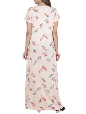 pink cotton nighty - 13002927 - Standard Image - 3