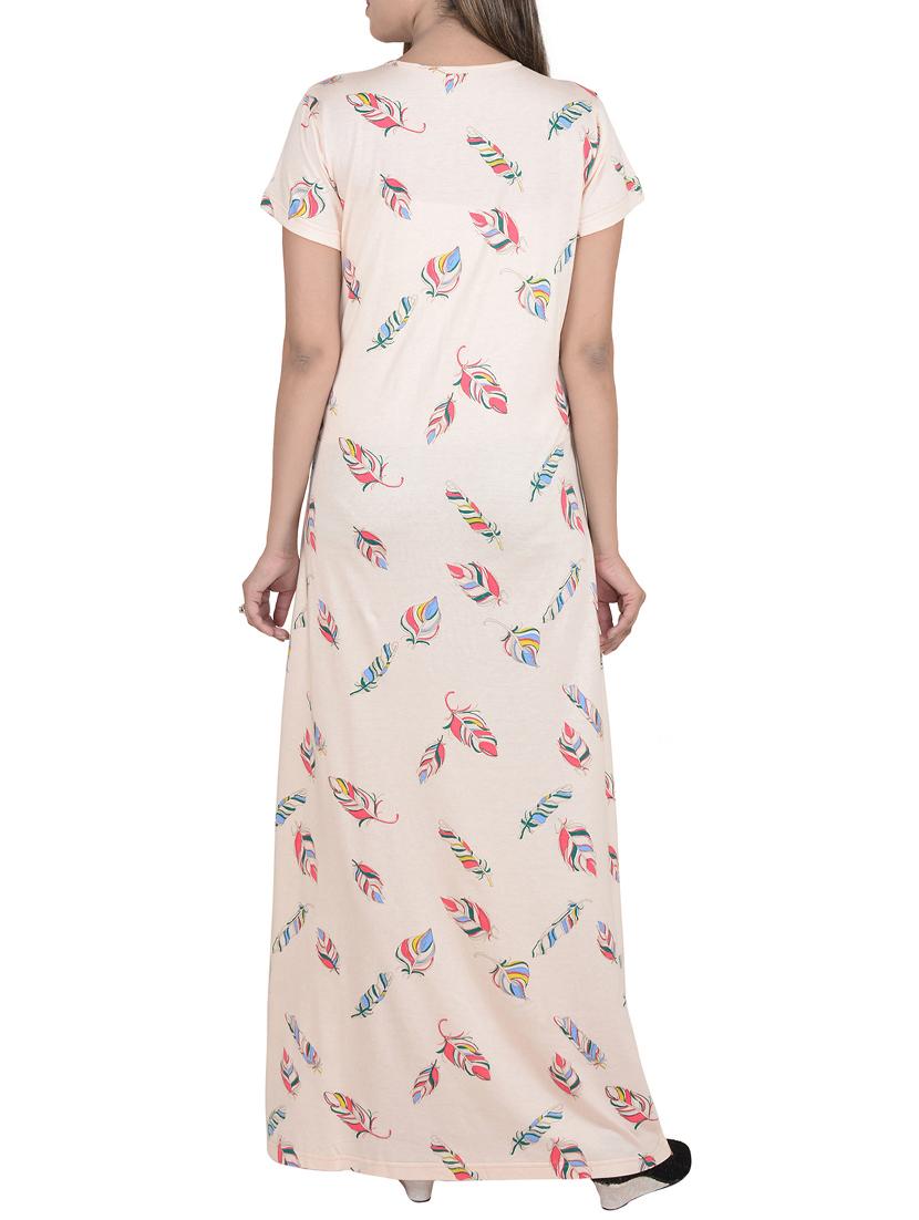 pink cotton nighty - 13002927 - Zoom Image - 3