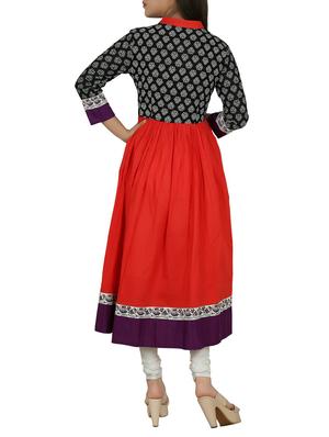 multi cotton anarkali kurta - 13003992 - Standard Image - 3