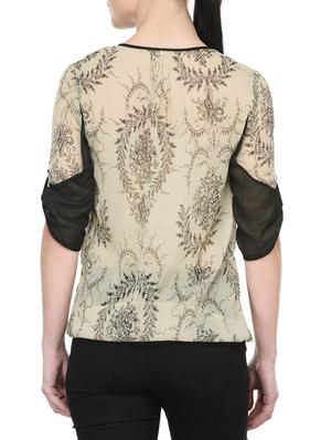 beige polyester regular top - 13003997 - Standard Image - 3