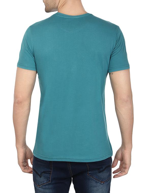 blue cotton printed t-shirt - 13007642 - Zoom Image - 3