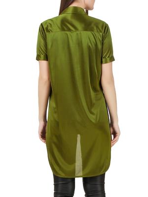 green hosiery long shirt - 13008947 - Standard Image - 3