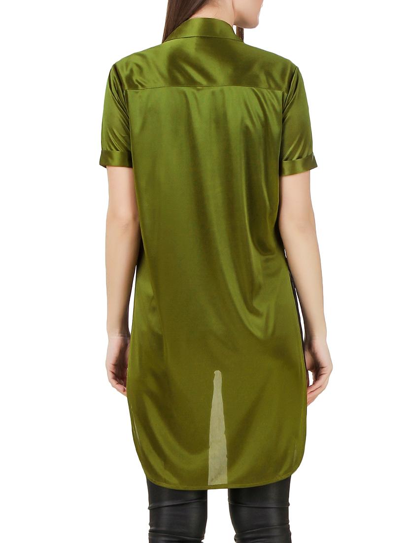 green hosiery long shirt - 13008947 - Zoom Image - 3