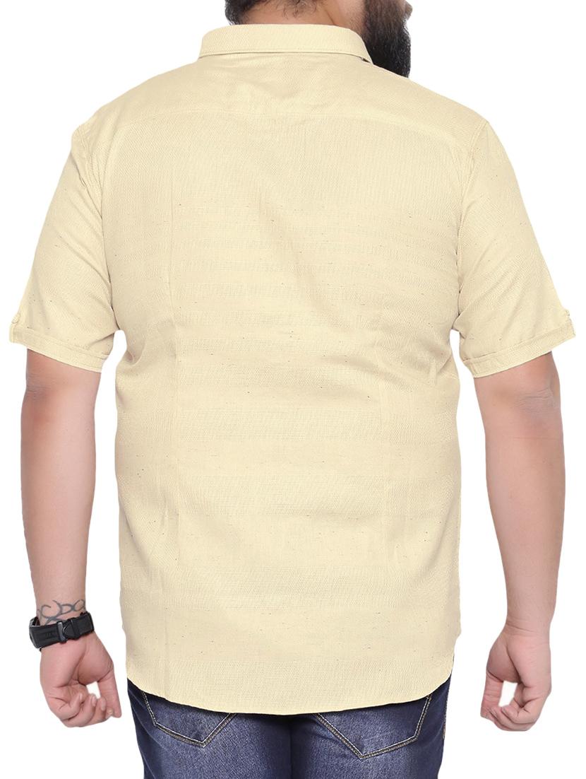 beige cotton casual shirt - 13011862 - Zoom Image - 3