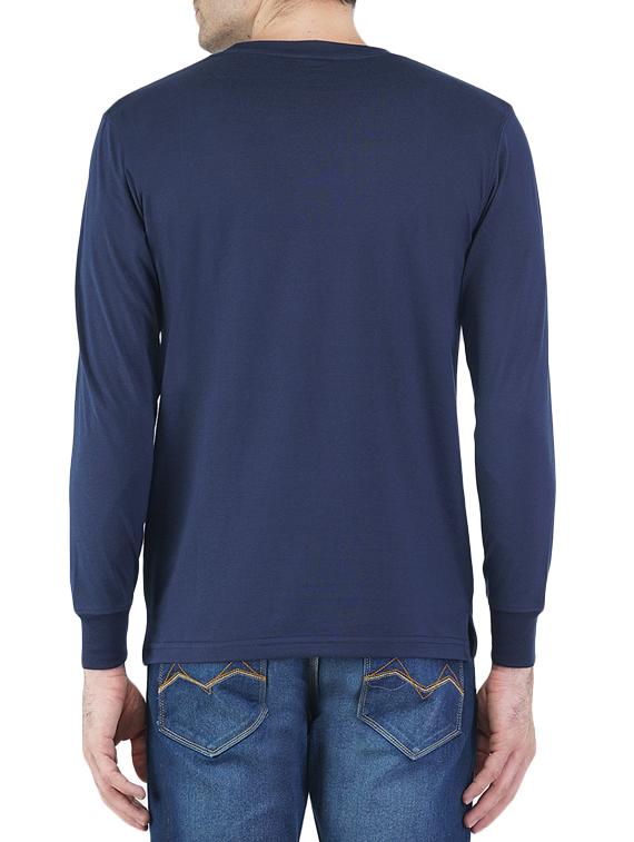 navy blue single jersey tshirt - 13013445 - Zoom Image - 3