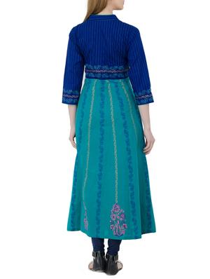 block printed anarkali kurta - 13017924 - Standard Image - 3