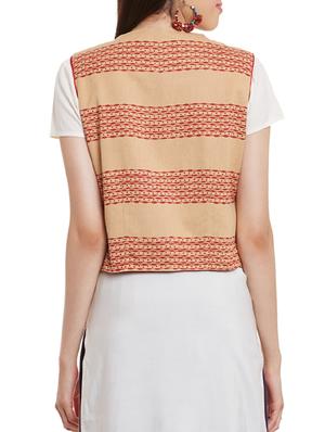 beige cotton summer jacket - 13035236 - Standard Image - 3