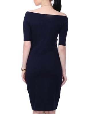off shoulder broach detail sheath dress - 13036686 - Standard Image - 3
