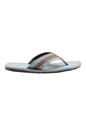 light blue leatherette toe separator slippers - 13040839 - Standard Image - 3
