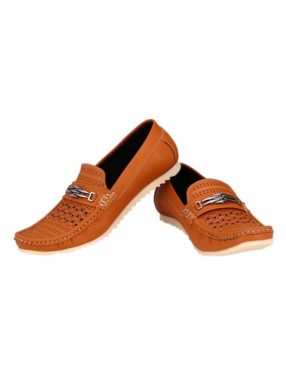 tan leatherette slip on loafer - 13042557 - Zoom Image - 3