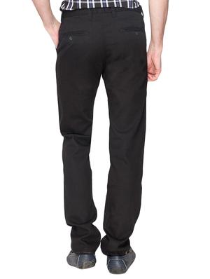 black cotton chinos casual trousers - 13047545 - Standard Image - 3