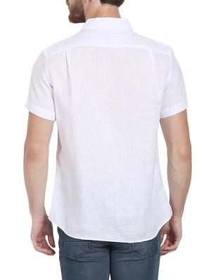 white cotton casual shirt - 13055761 - Standard Image - 3
