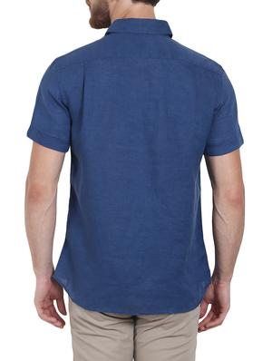 blue cotton casual shirt - 13055764 - Standard Image - 3