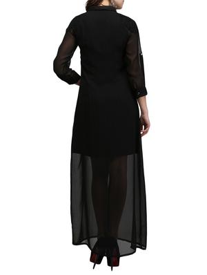 buttoned-up shirt collar maxi dress - 13056270 - Standard Image - 3