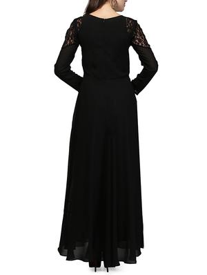 laced panel V-Neck gown - 13056287 - Standard Image - 3