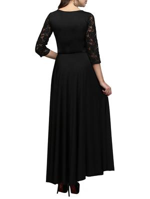 laced panel maxi dress - 13056289 - Standard Image - 3