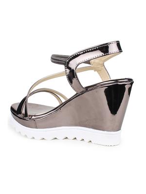 Do Bhai Bulbul-Black Wedges for Women - 13057165 - Standard Image - 3