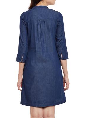 blue denim shift dress - 13061121 - Standard Image - 3
