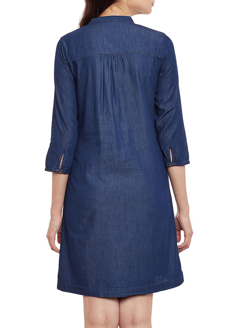 blue denim shift dress - 13061121 - Zoom Image - 3