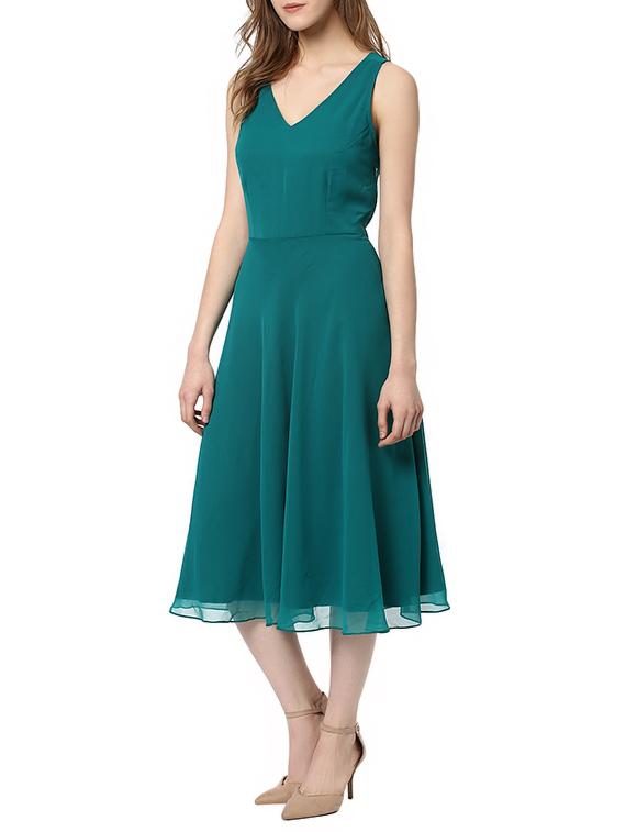 criss-cross back fit and flare dress - 13064509 - Zoom Image - 3