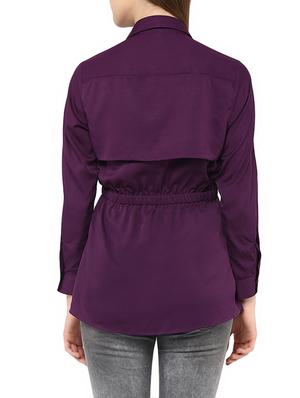 purple crepe summer jacket - 13065169 - Standard Image - 3