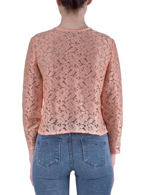 solid peach net laced jacket - 1306584 - Standard Image - 3