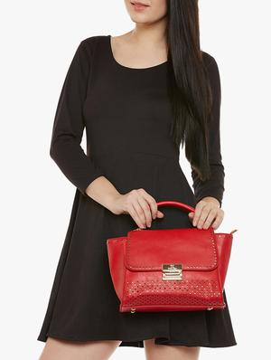 red leatherette sling bag - 13072698 - Standard Image - 6